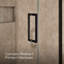 Composed 45-1/4-In46-In W X 71-1/2-In H Frameless Pivot Shower Door With 3/8-In Crystal Clear Glass And Back-To-Back Vertical Door Pulls-839021084