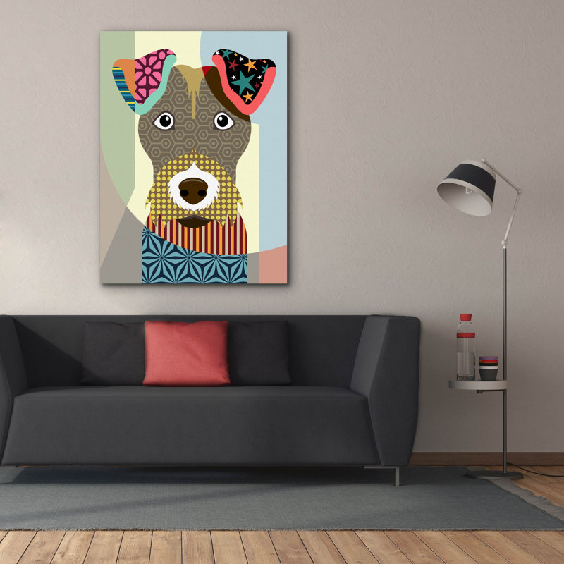«Wire Fox Terrier» par Lanre Adefioyue, H 54 po x l 40 po x P 1,5 po