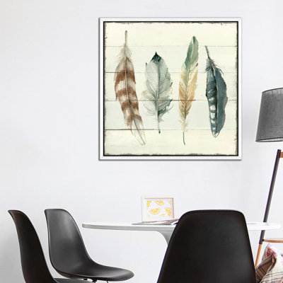 Shiplap Feathers I by Carol Robinson - Painting on Canvas