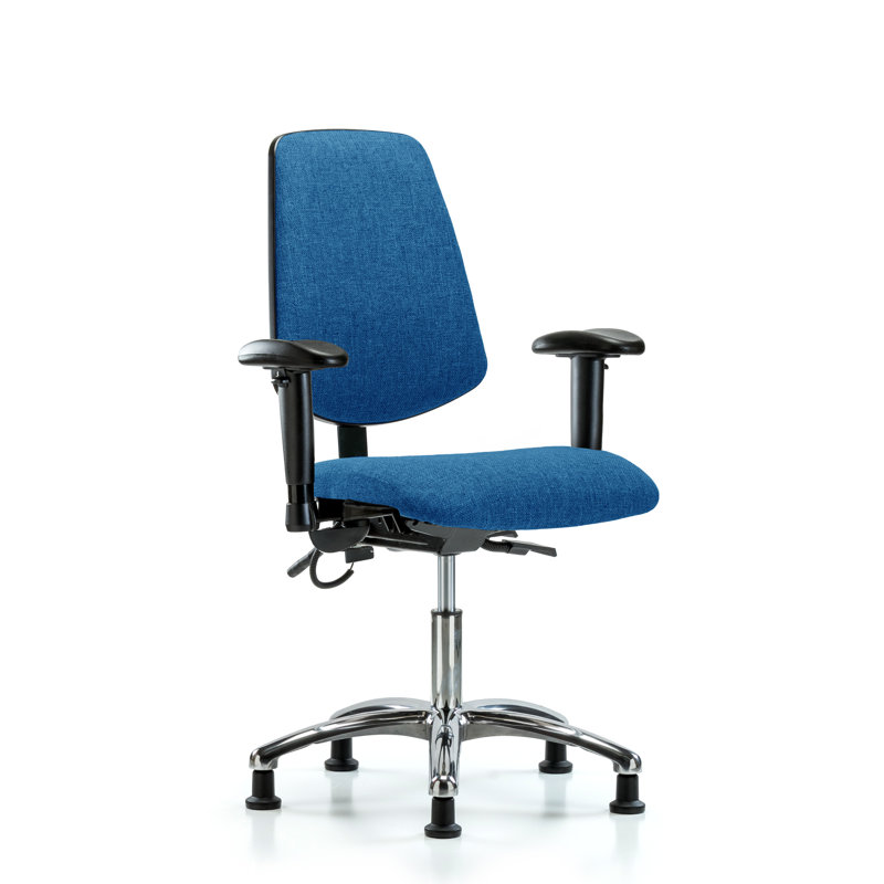 Chaise antistatique Arlene, Bleu, Patins, Inclus