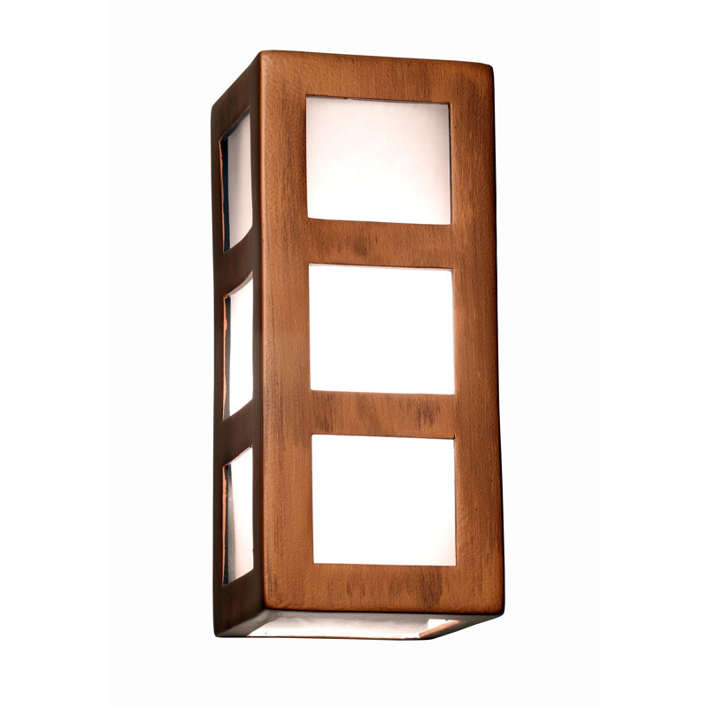 Applique murale d'extérieur en céramique Coan, ampoule DEL incluse, Cuivre huilé, H 12,5 po x l 5 po x P 5 po