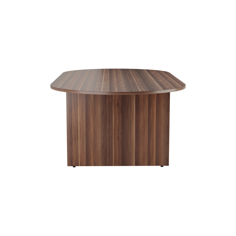 Buariki Oval Conference Table, Dark Walnut, H73 x L240 x W120cm