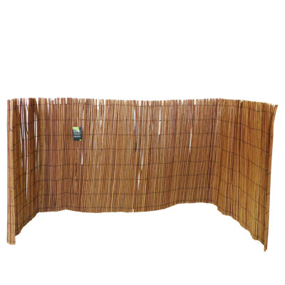 36'' H x 96'' W Tan Peeled Willow Fencing