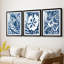 Brushik Beach Batik I - Impression sur mesure encadrée de qualité supérieure - 3 pièces-1349096368-1349096371