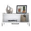 Grande table basse blanche de 15,6 po avec armoire escamotable et étagère ouverte fonctionnelle-121070650-121070651