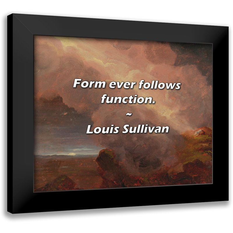 Louis Sullivan Citation: La forme suit toujours la fonction.