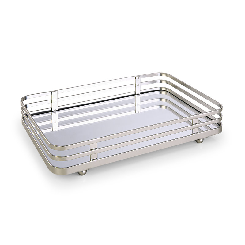 Plateau de miroir de maquillage Calimarie Classic, Chrome