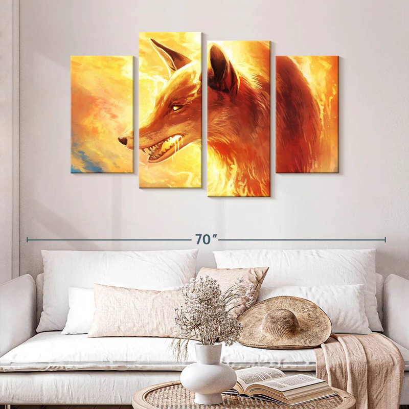 Brampt Fire Fox, 32" H x 52" W