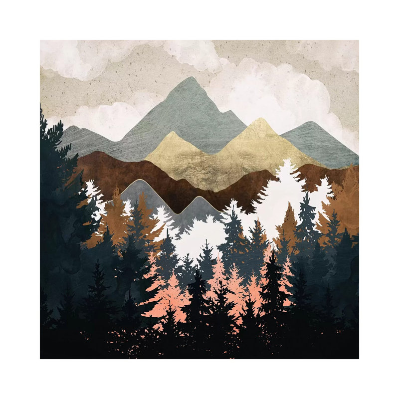 Vue de la forêt - impression, Toile tendue, H 37 po x l 37 po x P 1,5 po