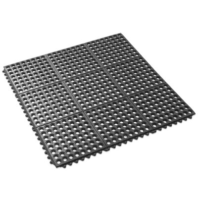 Tapis 36 po x 36 po, tapis de drainage en caoutchouc antidérapant