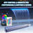 APP-Controlled Color-Changing Waterfall Spillway, Acrylic LED Pond Fountain with Remote for Pool, Garden and Outdoor Decor-883366504