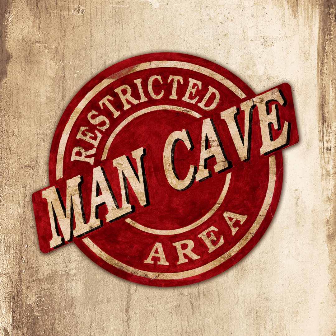 Man Cave Restricted - Wrapped Canvas Print