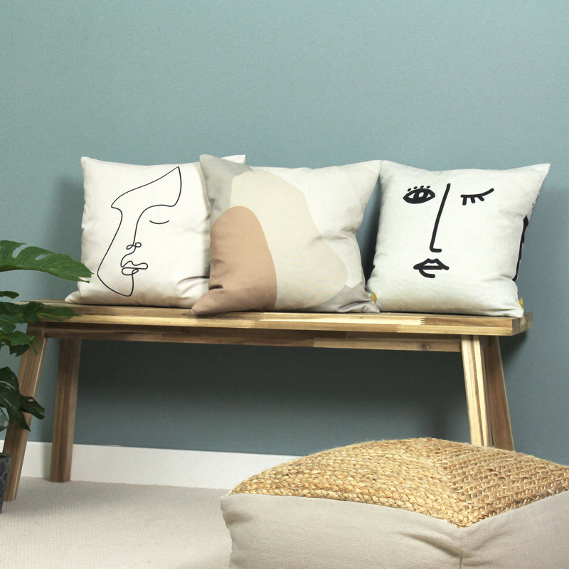 Emile Abstract Square Throw Cushion