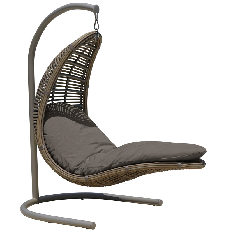 Drone Hanging Chaise Lounger with Stand, Spectrum Graphite Sunbrella® Plainweave