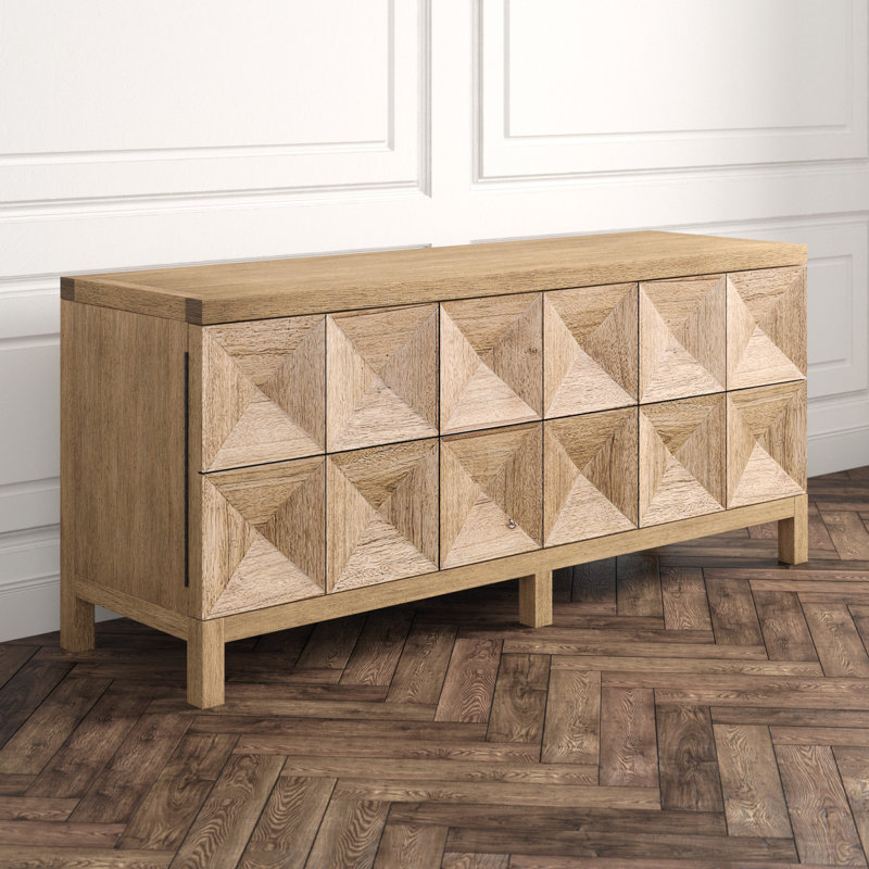 Quadrant 76'' W Solid Wood Sideboard, Washed Walnut
