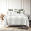August Stripe Reversible Cotton Duvet Cover Set-505051813-505051809
