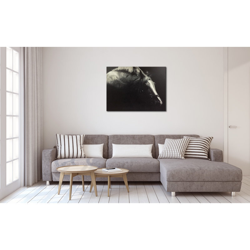 «Horse in the Dark I», reproduction de peinture à l'huile sur toile tendue