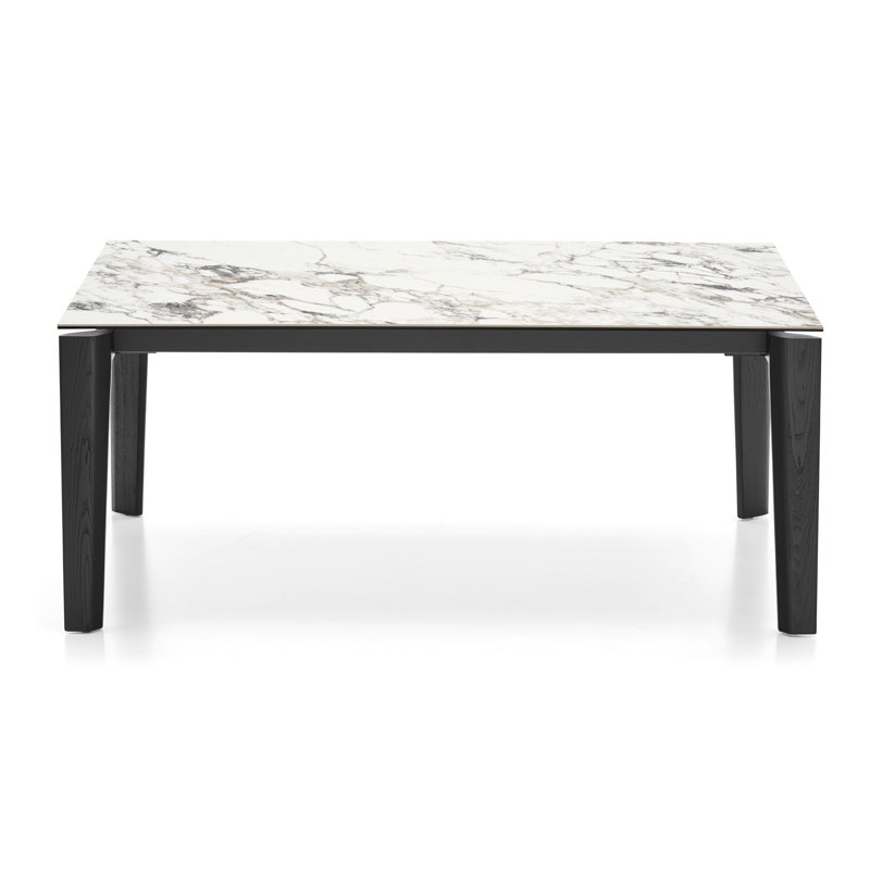 Dogma Extendable Tables, Matt Black, White Marble