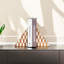 Sagebrook Home's Loa Resin Right Angle Bookends, Set of 2, Ivory and Natural Cozy Design, Made with Durable Resin, Coconut, and MDF