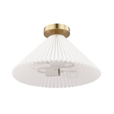 Delphine Linen Flush Mount