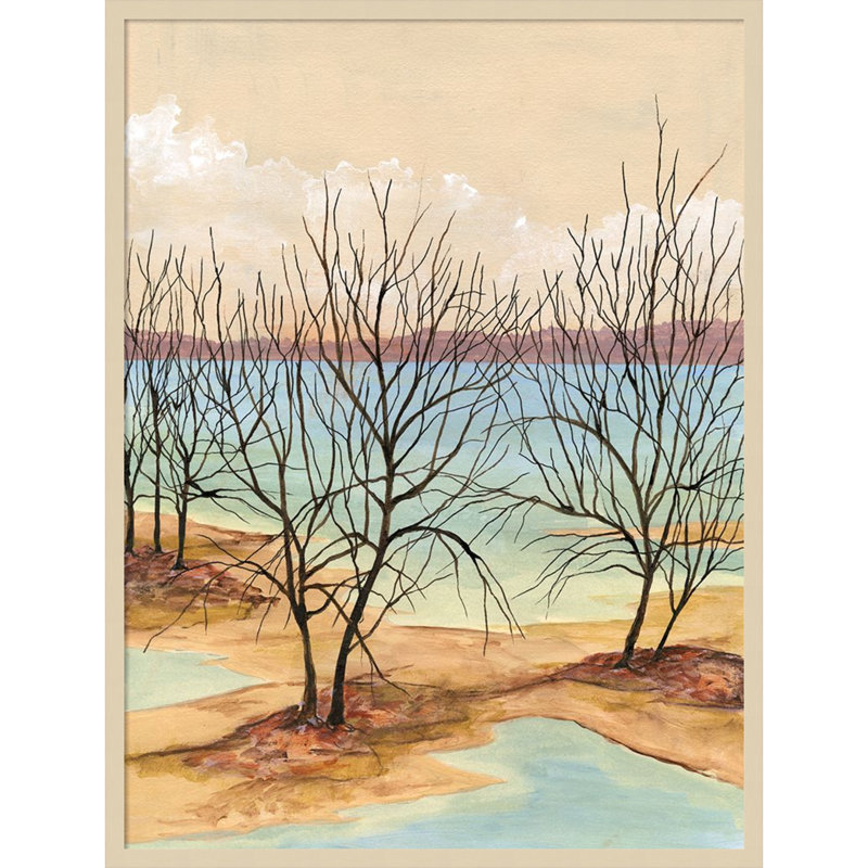 «Quiet Cove II» par Michael Willett, reproduction d'art encadrée sur bois, H 41 po x l 31 po
