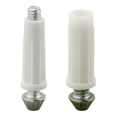 Ensemble de porte pivotante à deux volets pliables, deux bases de 3/8 po et deux de 7/16 po de diamètre en plastique, embouts de pivot en acier rainuré, réglables (2 paires)