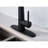 Pull Down Single Handle Kitchen Sink Faucet In Stainless Steel, Matte Black Hue, 360 Rotating High - Arc Nozzle, Three Water Output Forms  Stream, Spray,  , Simple Temperature And Flow Control, Rust-1764132194