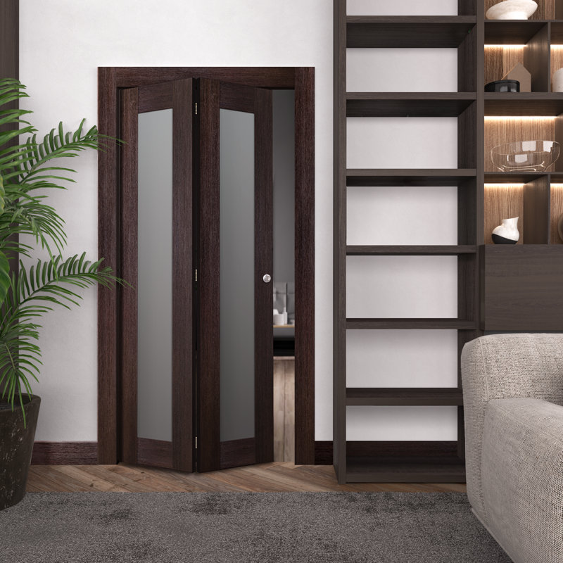 Porte pliante en verre Avon 207, Chêne, 48 po x 79,38 po