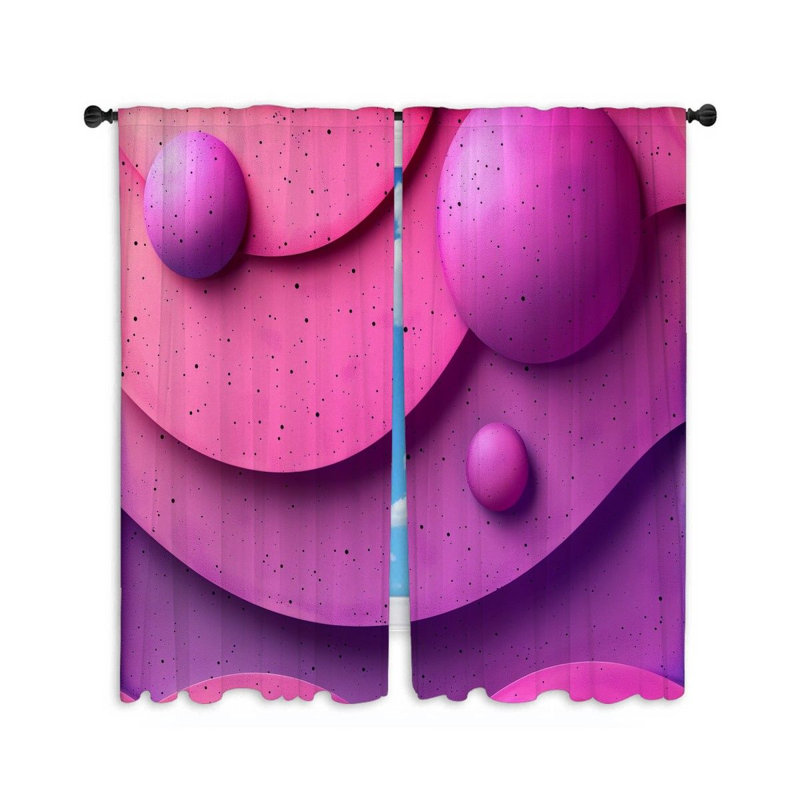 Paire de rideaux obscurcissant D Shapes Art, L 20 po x L 54 po