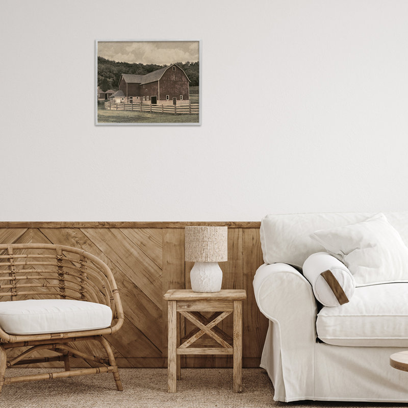 Giclée Tender Living Space Barn, conception de Marcus Prime, H 11 po x l 14 po, Estampe numérique Farmhouse