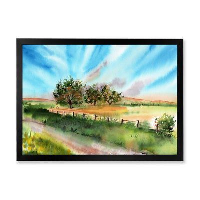 «Green Summer Landscape with Green Trees», reproduction sur toile