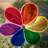 19" Rainbow Glitter Flower Spinner