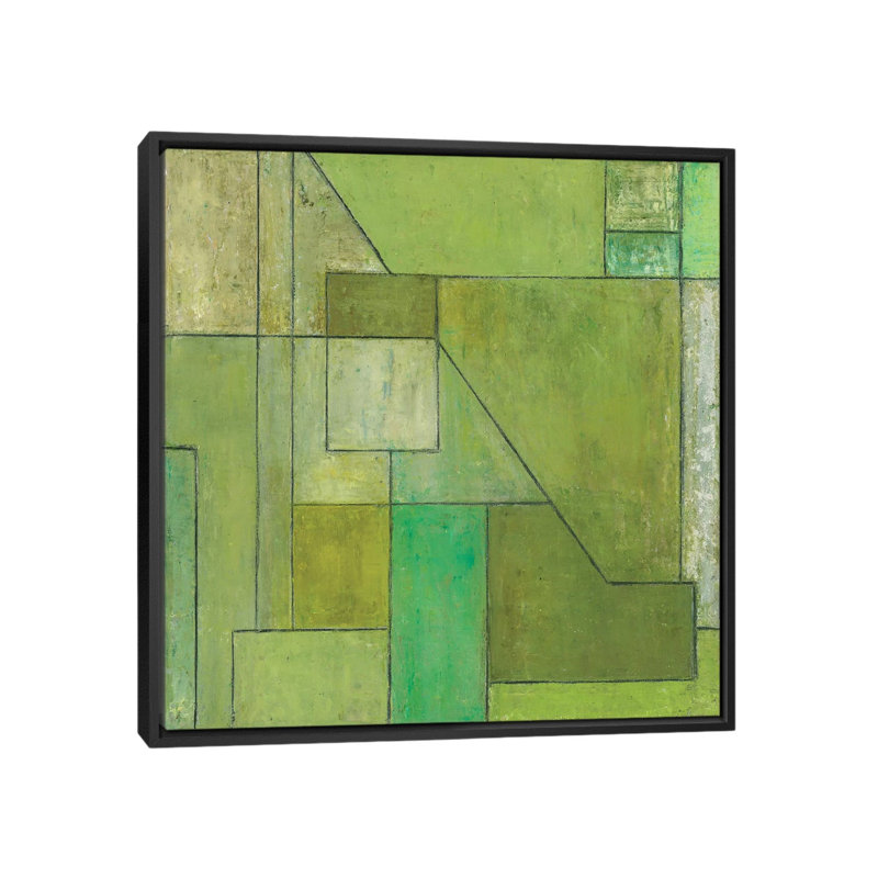 Green Light by Stephen Cimini - Painting on Canvas, Black Framed, 93.98 cm H x 93.98 cm W