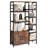 55.5" Tall Bookcase With 2-door Cabinet Metal Frame Freestanding Display Rack