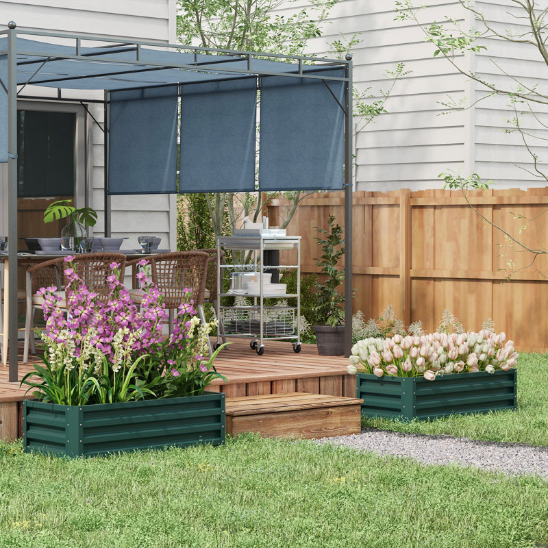 Bruun Metal Garden Bed Set, Green