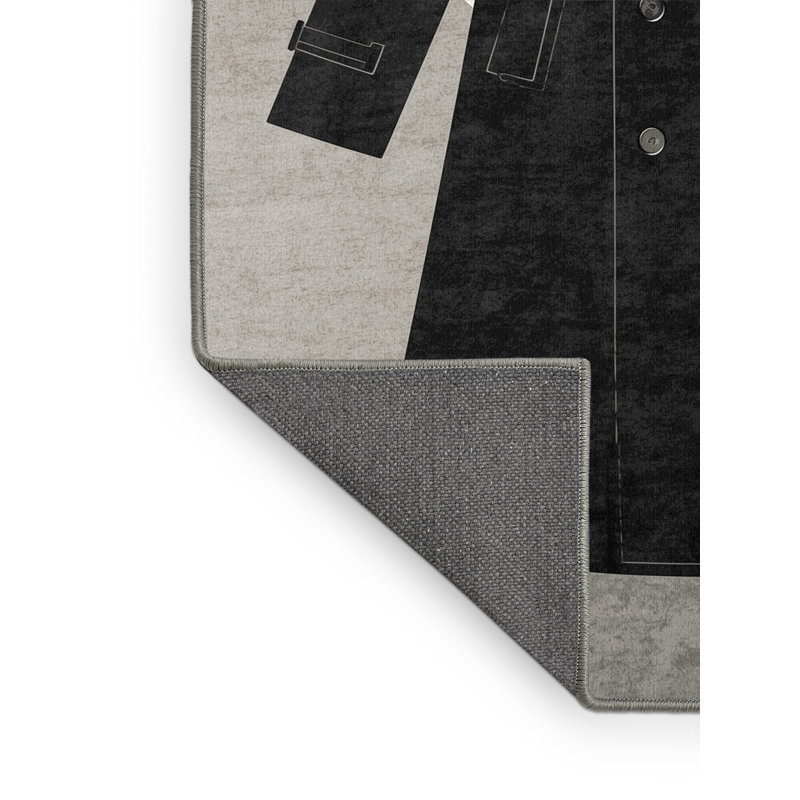 Tapis doux et moelleux moderne et contemporain gris Elwell, 2 x 5