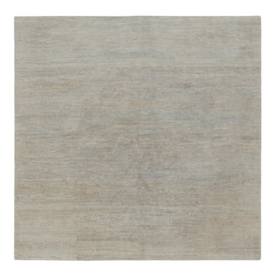 Textural Hand Knotted Silk Striped Area Rug
