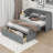 Hynes Murphy Bed, Solid Wood Murphy Bed Frame With USB Port And A Large Drawer-866169541-846412165