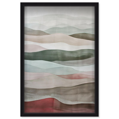Oliver Gal Organic Layers Abstract - Luxury Shadowbox Framed Wall Art