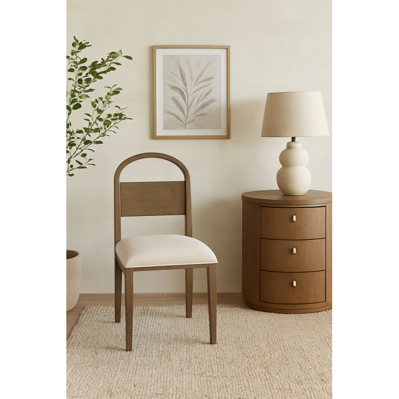 Chaise en bois à dossier arqué (ensemble de 2)