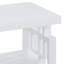 Table de bout rectangulaire haute brillance blanche