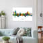 Colorful Bonn Skyline Abstract Contemporary Architecture City Wall Art Print by Michael Tompsett - 1 Piece Wrapped Canvas Wall Art-744731828