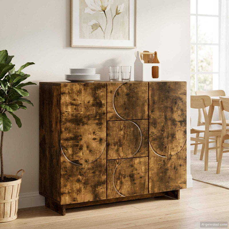 85.5cm Sideboard, Smoked Oak