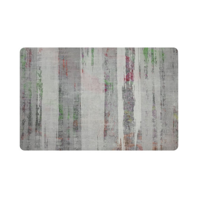 Birch Holiday Pebble 17.5" Vinyl Placemat, Gray/Green