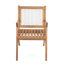 Ensemble de salle à manger d'extérieur 7 pièces en bois d'acacia avec chaises à dossier en corde