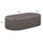 Suraya Dark Umber Concrete Rounded Coffee Table-1318567195