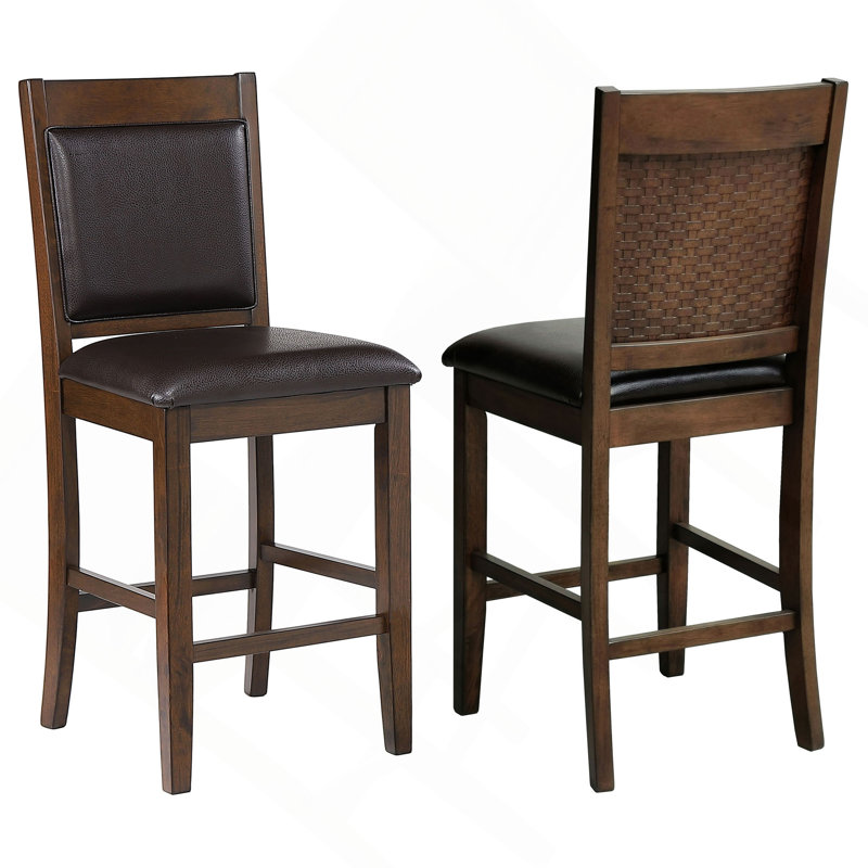 Chaise de comptoir rembourrée (ensemble de 2)