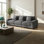 Dark Grey Fabric 3-piece Modular Sofa Set | Non-pilling | Solid Wood Frame