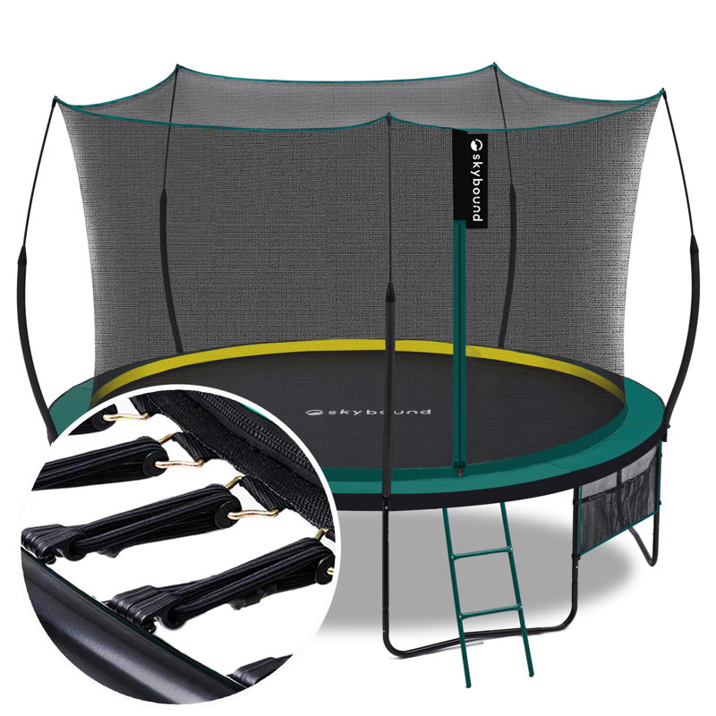 Trampoline sans ressort 12 pi pour enfants et adultes - Trampolines récréatives avec revêtement antirouille