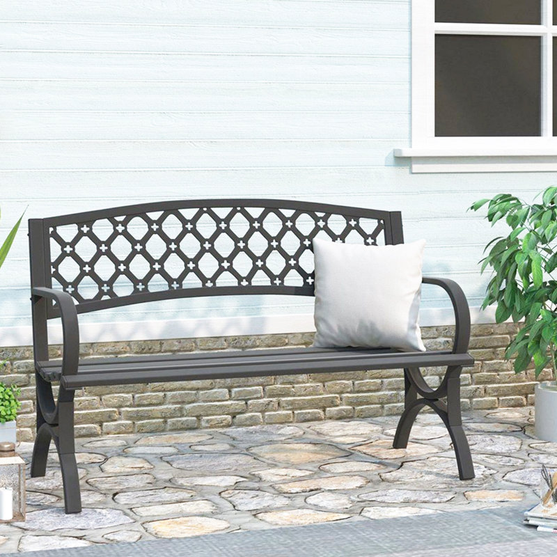 Banc de jardin en acier Huel